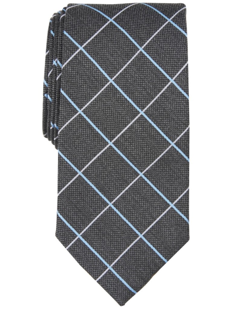 Club Room Men's Preston Grid Tie Black